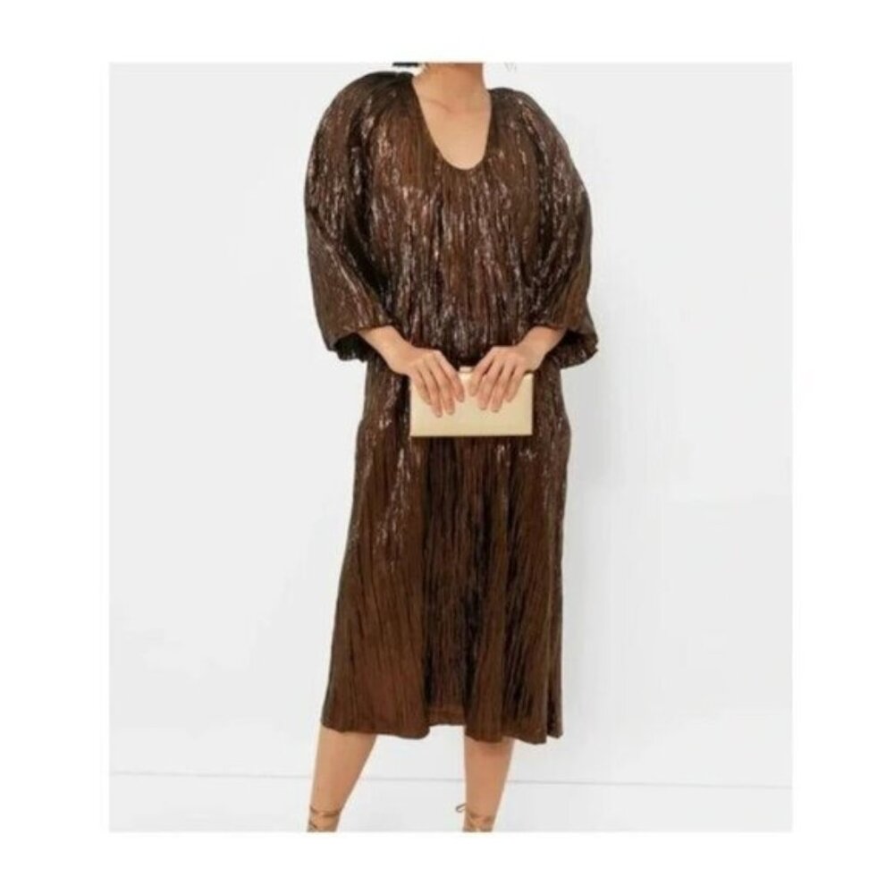 Tuckernuck Shimmery Brown Midi Dress